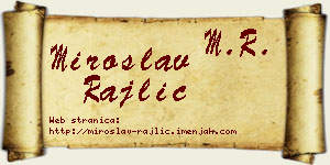 Miroslav Rajlić vizit kartica